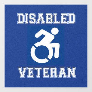 Gehandicapte veteraan raamsticker