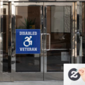 Gehandicapte veteraan raamsticker (Kantoordeur)