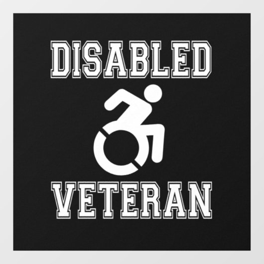 Gehandicapte veteraan raamsticker (Vel)