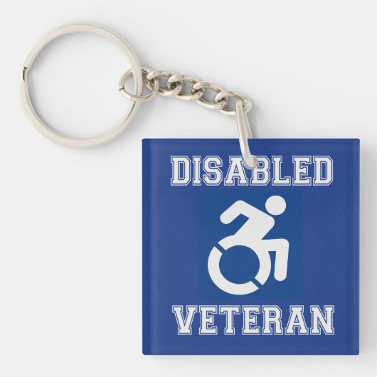 Gehandicapte veteraan sleutelhanger (Voorkant)