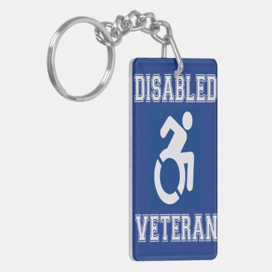 Gehandicapte veteraan sleutelhanger (Voorkant Links)