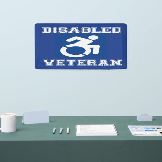 Gehandicapte veteraan spandoek (Beurs)