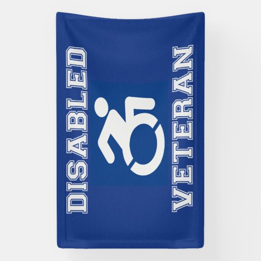 Gehandicapte veteraan spandoek (Verticaal)