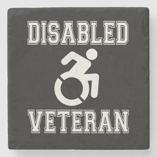 Gehandicapte veteraan stenen onderzetter (Voorkant)