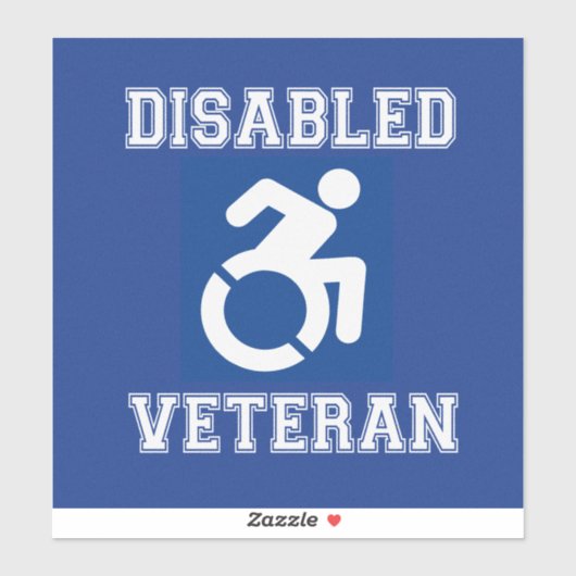 Gehandicapte veteraan sticker (Vel)