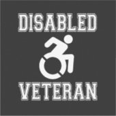 Gehandicapte veteraan sticker (Voorkant)