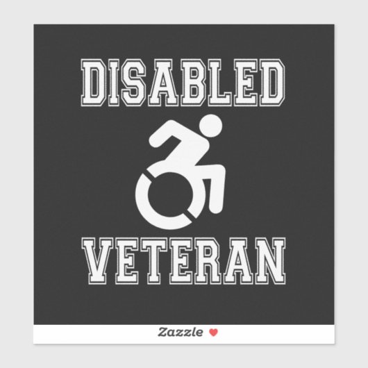 Gehandicapte veteraan sticker (Vel)