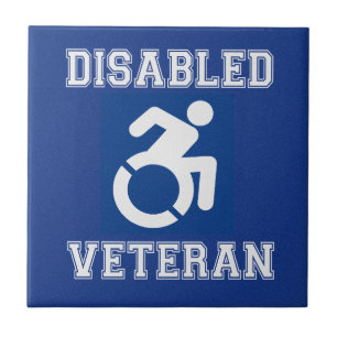 Gehandicapte veteraan tegeltje