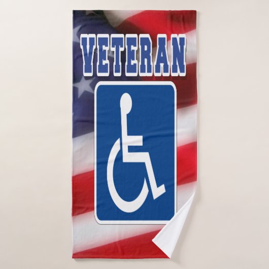 Gehandicapte Veteran USA Badhanddoek (Badhanddoek)