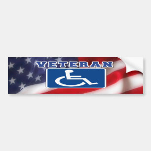 Gehandicapte Veteran USA Bumpersticker