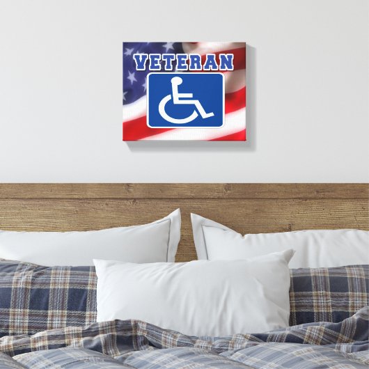 Gehandicapte Veteran USA Canvas Afdruk (Insitu (Slaapkamer))