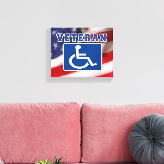 Gehandicapte Veteran USA Canvas Afdruk (Insitu (Woonkamer))