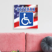 Gehandicapte Veteran USA Canvas Afdruk (Insitu (Woonkamer))