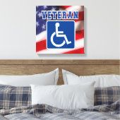 Gehandicapte Veteran USA Canvas Afdruk (Insitu (Slaapkamer))
