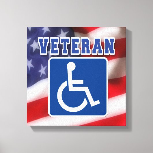 Gehandicapte Veteran USA Canvas Afdruk (Voorkant)