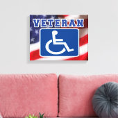 Gehandicapte Veteran USA Canvas Afdruk (Insitu (Woonkamer))