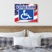 Gehandicapte Veteran USA Canvas Afdruk (Insitu (Slaapkamer))