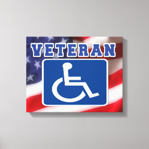 Gehandicapte Veteran USA Canvas Afdruk