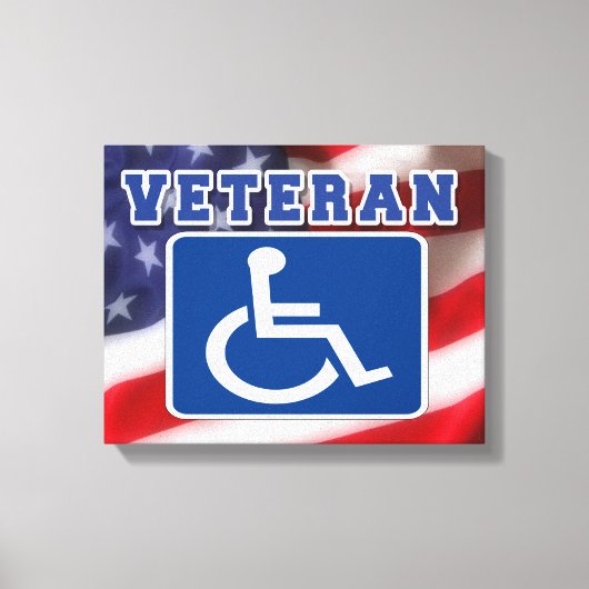 Gehandicapte Veteran USA Canvas Afdruk (Voorkant)