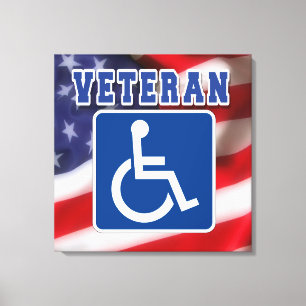 Gehandicapte Veteran USA Canvas Afdruk