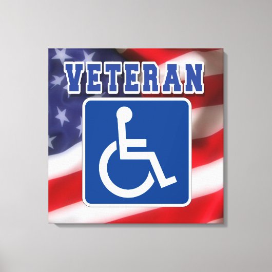 Gehandicapte Veteran USA Canvas Afdruk (Voorkant)