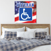 Gehandicapte Veteran USA Canvas Afdruk (Insitu (Slaapkamer))