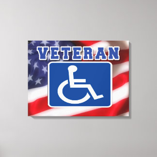 Gehandicapte Veteran USA Canvas Afdruk