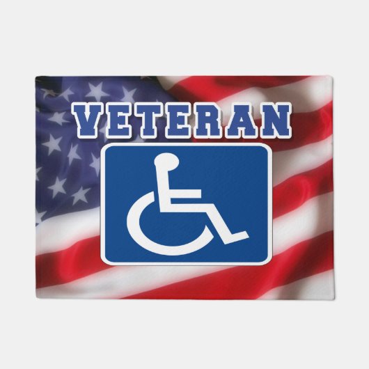 Gehandicapte Veteran USA Deurmat (Voorkant)