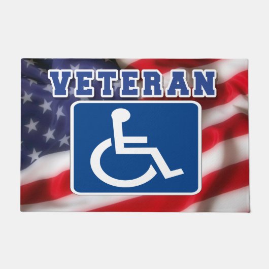 Gehandicapte Veteran USA Deurmat (Voorkant)