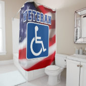 Gehandicapte Veteran USA Douchegordijn (In situ)