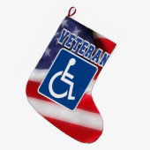 Gehandicapte Veteran USA Grote Kerstsok (Voorkant (Hangend))