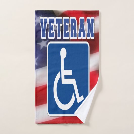 Gehandicapte Veteran USA Handdoek (Handdoek)