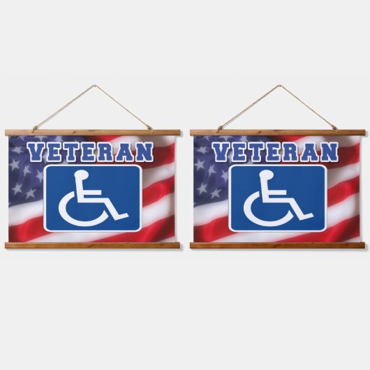 Gehandicapte Veteran USA Hangend Wandkleed (Dubbel)