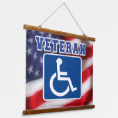 Gehandicapte Veteran USA Hangend Wandkleed (Gebogen)