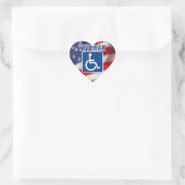 Gehandicapte Veteran USA Hart Sticker (Tas)
