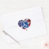 Gehandicapte Veteran USA Hart Sticker (Envelop)