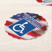 Gehandicapte Veteran USA Kartonnen Onderzetters (Gekanteld)