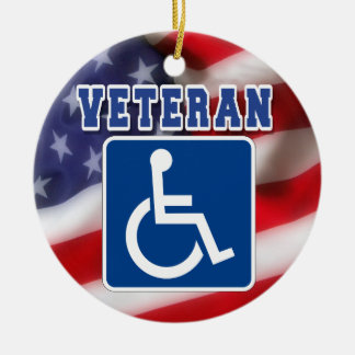 Gehandicapte Veteran USA Keramisch Ornament