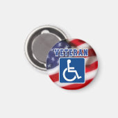 Gehandicapte Veteran USA Magneet (Voorkant / Achterkant)