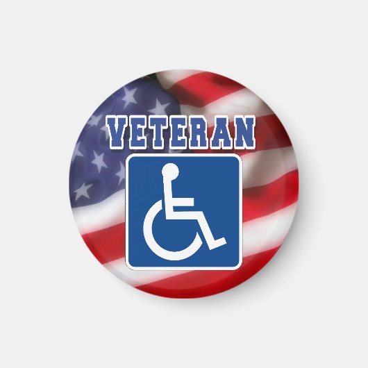 Gehandicapte Veteran USA Magneet (Voorkant)