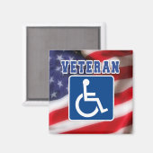 Gehandicapte Veteran USA Magneet (Voorkant / Achterkant)