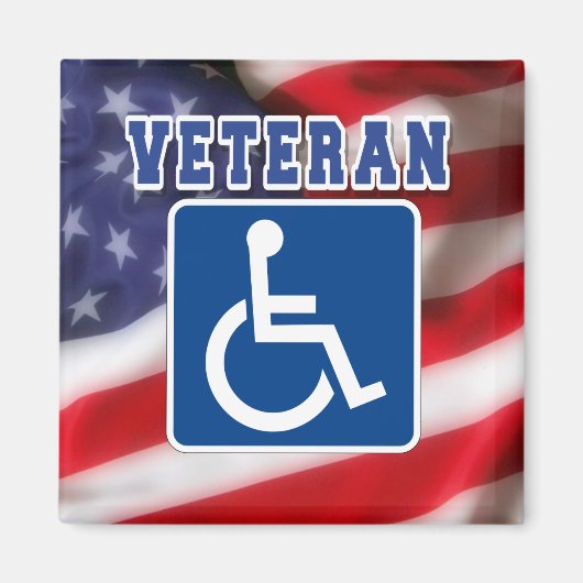 Gehandicapte Veteran USA Magneet (Voorkant)