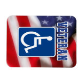 Gehandicapte Veteran USA Magneet (Horizontaal)