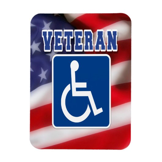 Gehandicapte Veteran USA Magneet (Verticaal)