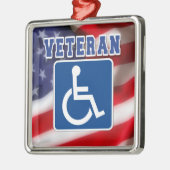 Gehandicapte Veteran USA Metalen Ornament (Links)