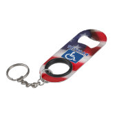 Gehandicapte Veteran USA Mini Flessenopener (Voorkant Gekanteld)