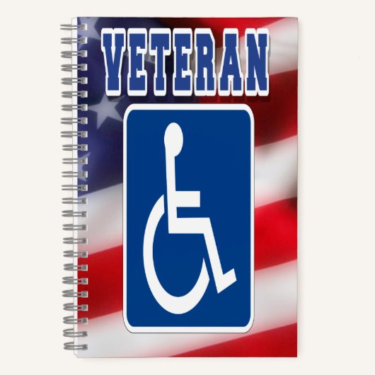 Gehandicapte Veteran USA Notitieboek (Voorkant)