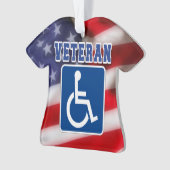 Gehandicapte Veteran USA Ornament (voorkant)