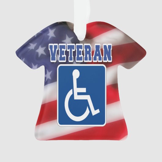Gehandicapte Veteran USA Ornament (voorkant)