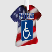 Gehandicapte Veteran USA Ornament (voorkant)